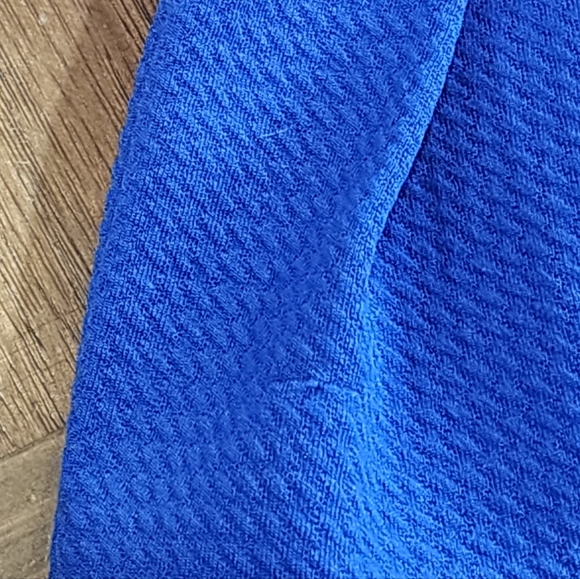 Lularoe Amelia Style Pocket Dress Sz Med Colorblock Stretch Fit Flare Pink Blue - Picture 11 of 12